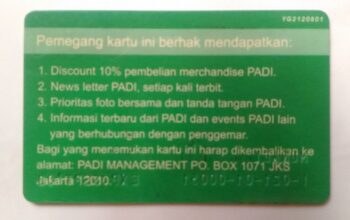 Sisi Belakang Member Card Sobat Padi Fans Club