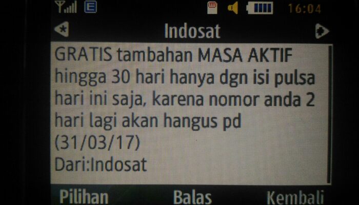 Indosat: GRATIS Tambahan MASA AKTIF Hingga 30 Hari